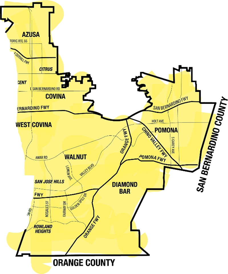 yellow area assigned map