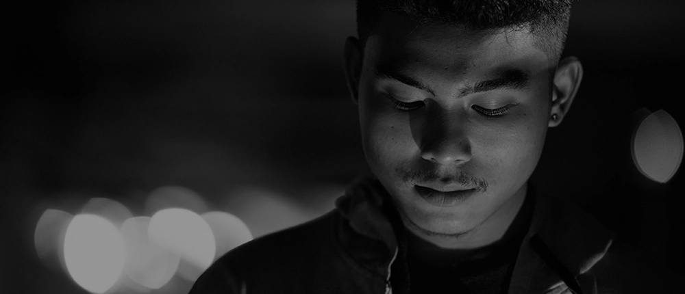 young man sad